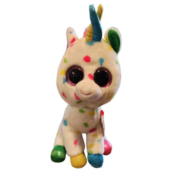 Ty Beanie Boos Unicorn Harmonie 6" NWT Colorful Bright Basket Stuffer Gift 2018 - Picture 1 of 16